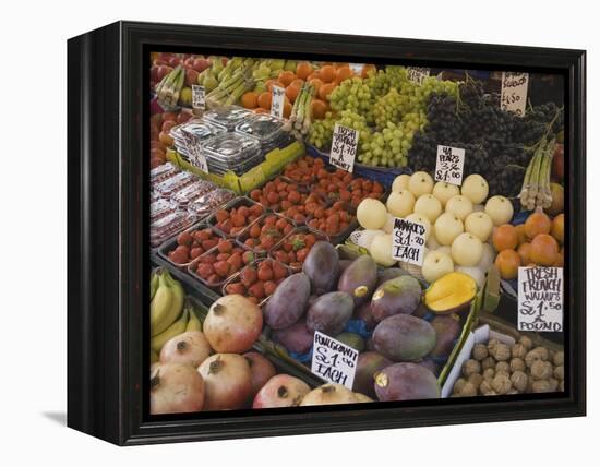 Market Stalls, Portobello Road, London, England-Inger Hogstrom-Framed Premier Image Canvas