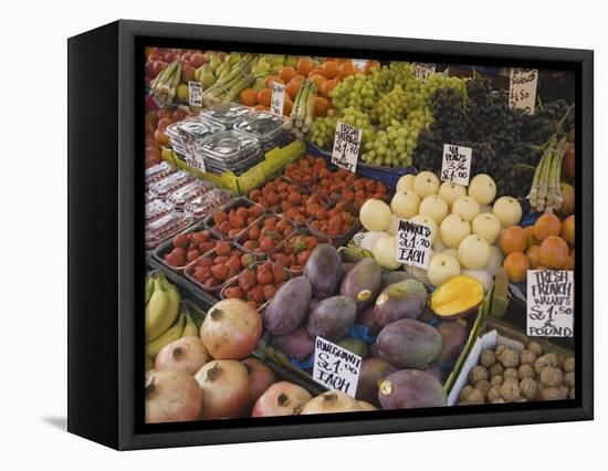 Market Stalls, Portobello Road, London, England-Inger Hogstrom-Framed Premier Image Canvas