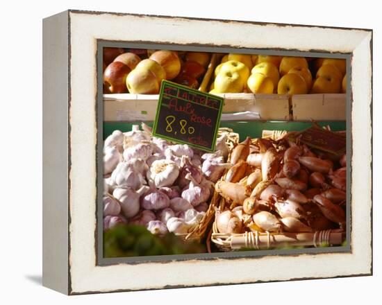 Market Stalls with Produce, Sanary, Var, Cote d'Azur, France-Per Karlsson-Framed Premier Image Canvas