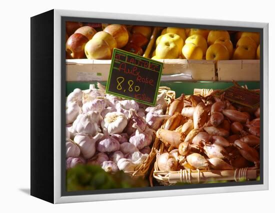 Market Stalls with Produce, Sanary, Var, Cote d'Azur, France-Per Karlsson-Framed Premier Image Canvas