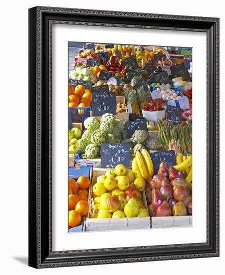 Market Stalls with Produce, Sanary, Var, Cote d'Azur, France-Per Karlsson-Framed Photographic Print