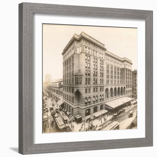 Market Street at 12th, 1912-William Herman Rau-Framed Photographic Print