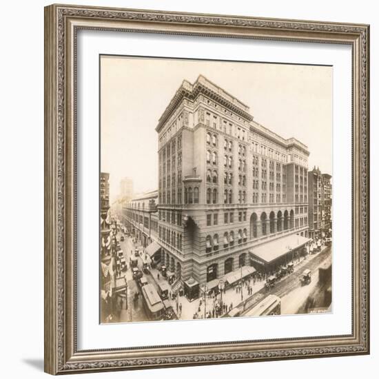 Market Street at 12Th, Philadelphia, 1912 (B/W Photo)-William Herman Rau-Framed Giclee Print