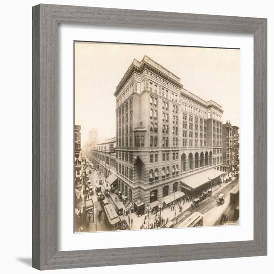 Market Street at 12Th, Philadelphia, 1912 (B/W Photo)-William Herman Rau-Framed Giclee Print