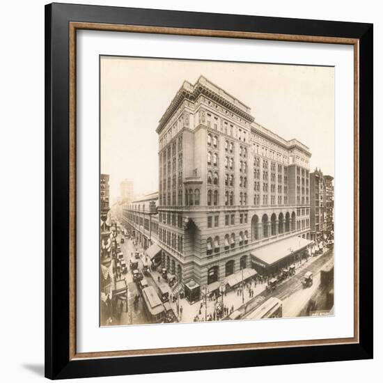 Market Street at 12Th, Philadelphia, 1912 (B/W Photo)-William Herman Rau-Framed Giclee Print