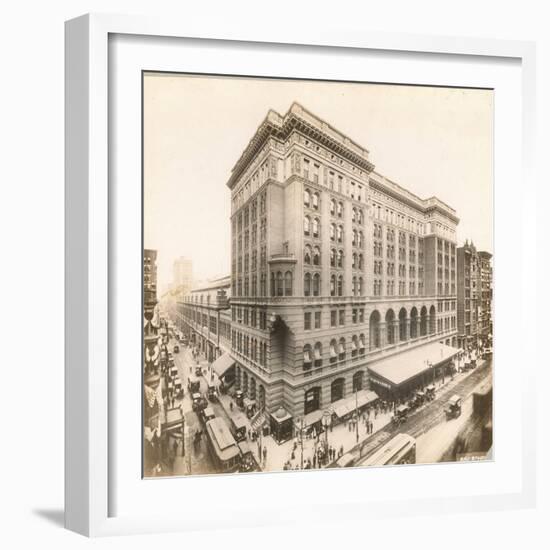 Market Street at 12Th, Philadelphia, 1912 (B/W Photo)-William Herman Rau-Framed Giclee Print