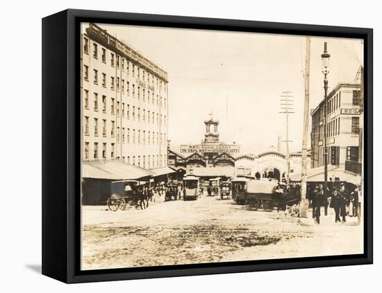 Market Street at Delaware River Front, C.1894-null-Framed Premier Image Canvas