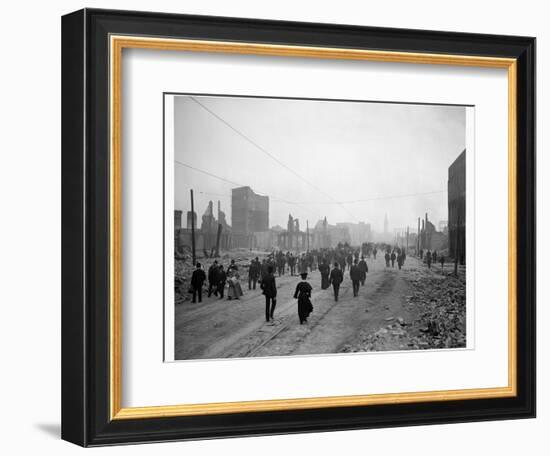 Market Street Post Earthquake-Unknown-Framed Photographic Print