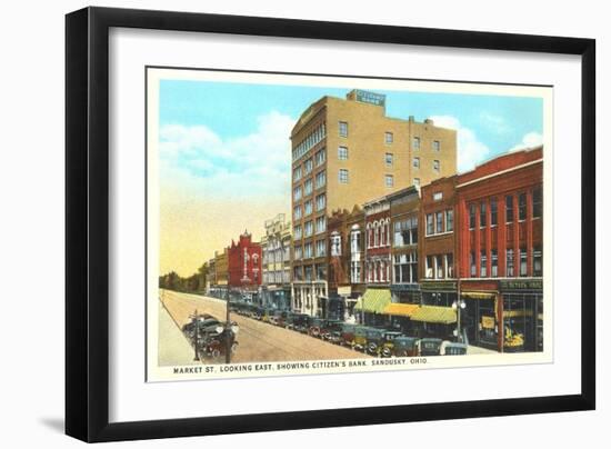 Market Street, Sandusky-null-Framed Art Print