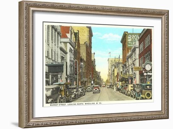 Market Street, Wheeling, West Virginia-null-Framed Art Print