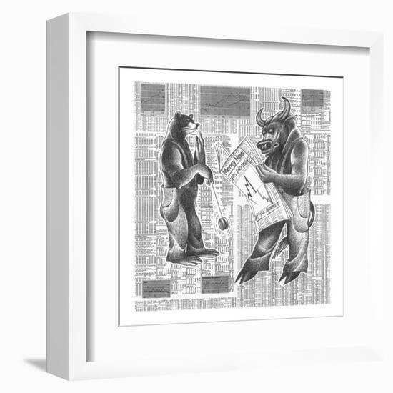 Market Ups and Downs-Roger Vilar-Framed Art Print