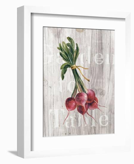 Market Vegetables III on Wood-Silvia Vassileva-Framed Art Print