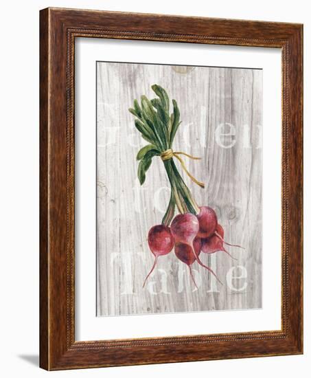 Market Vegetables III on Wood-Silvia Vassileva-Framed Art Print