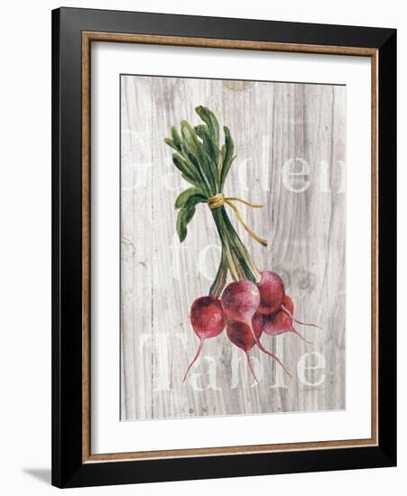 Market Vegetables III on Wood-Silvia Vassileva-Framed Art Print