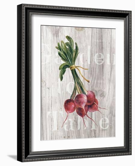 Market Vegetables III on Wood-Silvia Vassileva-Framed Art Print