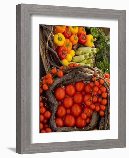 Market With Vegtables, Fira, Santorini, Greece-Darrell Gulin-Framed Photographic Print