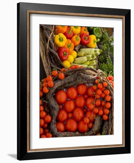 Market With Vegtables, Fira, Santorini, Greece-Darrell Gulin-Framed Photographic Print