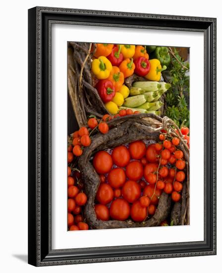 Market With Vegtables, Fira, Santorini, Greece-Darrell Gulin-Framed Photographic Print
