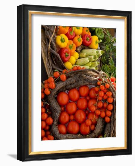 Market With Vegtables, Fira, Santorini, Greece-Darrell Gulin-Framed Photographic Print