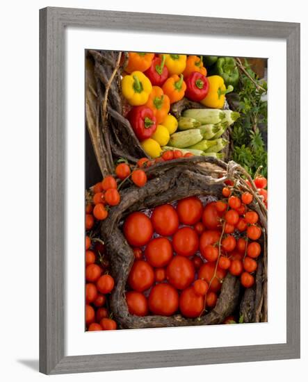 Market With Vegtables, Fira, Santorini, Greece-Darrell Gulin-Framed Photographic Print