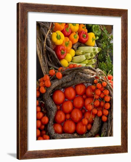 Market With Vegtables, Fira, Santorini, Greece-Darrell Gulin-Framed Photographic Print