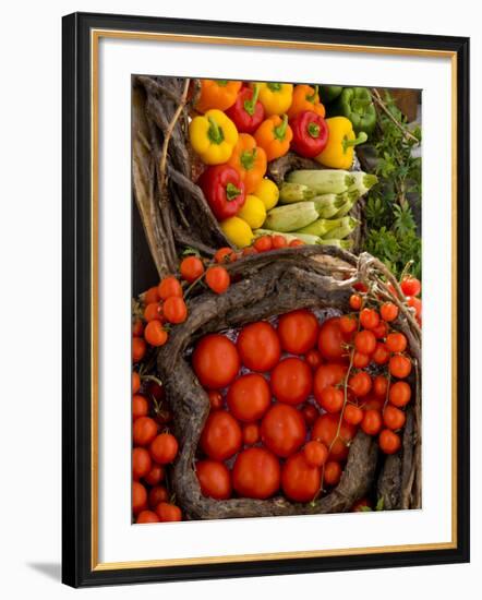 Market With Vegtables, Fira, Santorini, Greece-Darrell Gulin-Framed Photographic Print