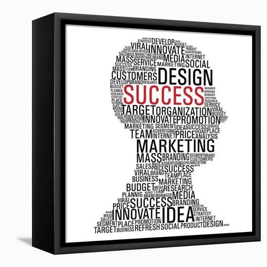 Marketing Success Head Communication-cienpies-Framed Stretched Canvas