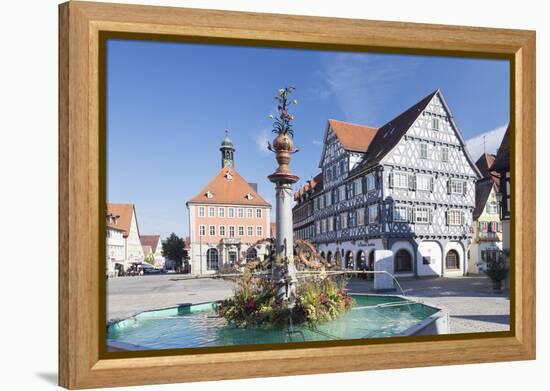 Marketplace, Town Hall, Fountain and Palmsche Apotheke Pharmacy-Markus Lange-Framed Premier Image Canvas