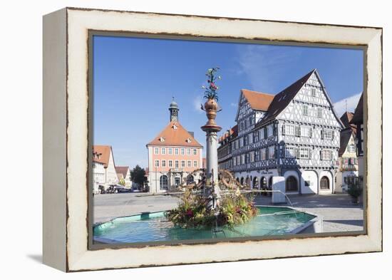 Marketplace, Town Hall, Fountain and Palmsche Apotheke Pharmacy-Markus Lange-Framed Premier Image Canvas