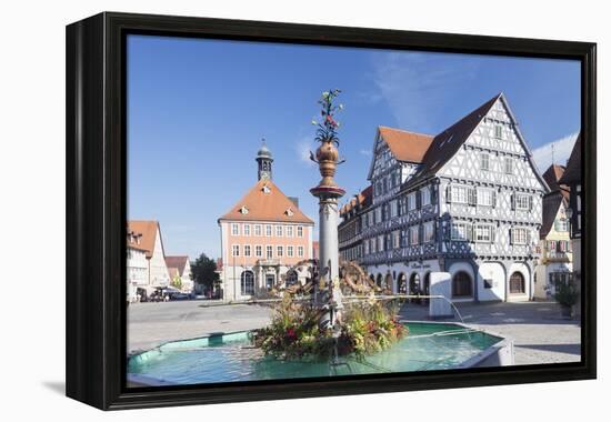 Marketplace, Town Hall, Fountain and Palmsche Apotheke Pharmacy-Markus Lange-Framed Premier Image Canvas