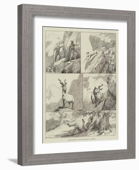 Markhar-Shooting in the Kajnag Mountains of Cashmere-null-Framed Giclee Print