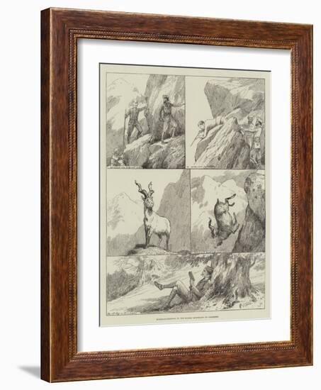 Markhar-Shooting in the Kajnag Mountains of Cashmere-null-Framed Giclee Print