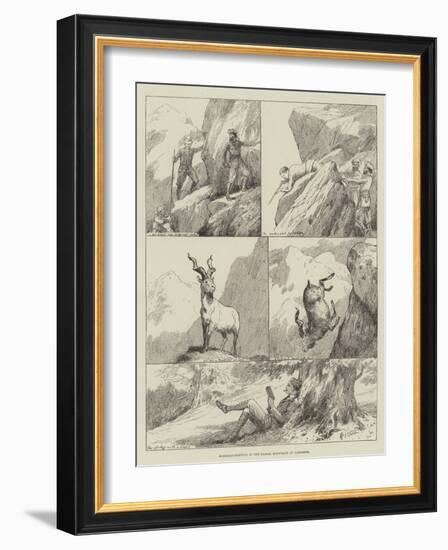 Markhar-Shooting in the Kajnag Mountains of Cashmere-null-Framed Giclee Print