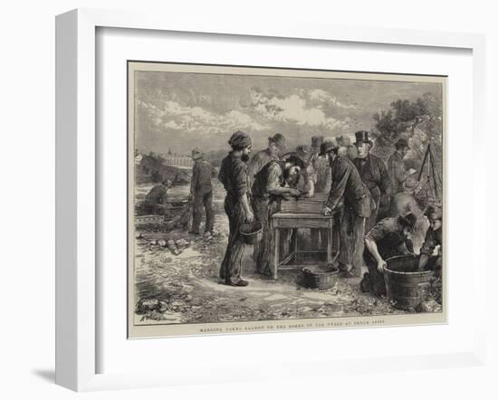 Marking Young Salmon on the Banks of the Tweed at Heugh Shiel-Henry Woods-Framed Giclee Print