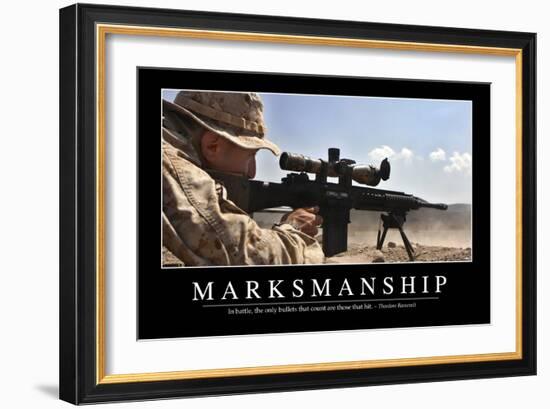 Marksmanship: Inspirational Quote and Motivational Poster-null-Framed Photographic Print