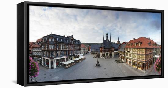 Markt Square and Guild Hall, Wernigerode, Harz Mountains, Saxony-Anhalt, Germany-Gavin Hellier-Framed Premier Image Canvas