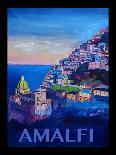 Ravello Salerno Italy View of Amalfi Coast Retro-Markus Bleichner-Art Print