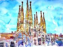 Sagrada Famila in Barcelona with Blue Sky-Markus Bleichner-Art Print