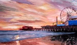 Santa Monica Ca Wall Art Prints Art Com