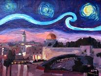 Starry Night in Jerusalem over Wailing Wall-Markus Bleichner-Art Print