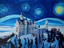 Starry Night in Neuschwanstein - Romantic Castle-Markus Bleichner-Art Print