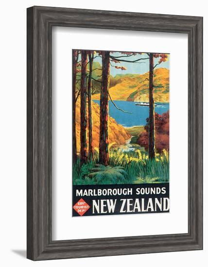 Marlborough Sounds, New Zealand-L^ C^ Mitchell-Framed Art Print