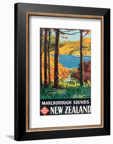 Marlborough Sounds, New Zealand-L^ C^ Mitchell-Framed Art Print