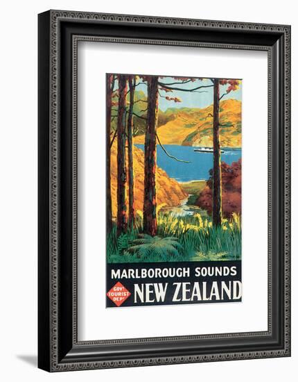 Marlborough Sounds, New Zealand-L^ C^ Mitchell-Framed Art Print