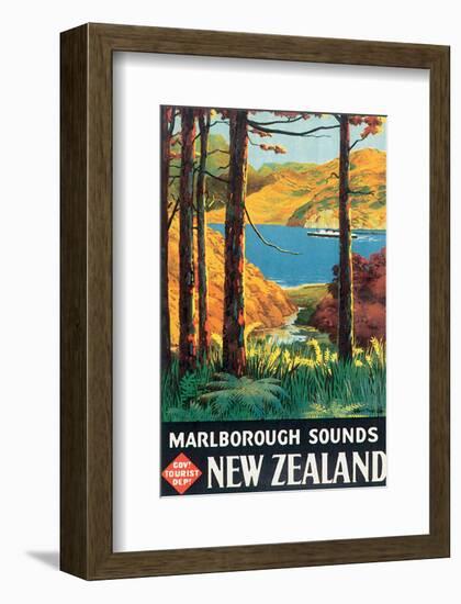 Marlborough Sounds, New Zealand-L^ C^ Mitchell-Framed Art Print