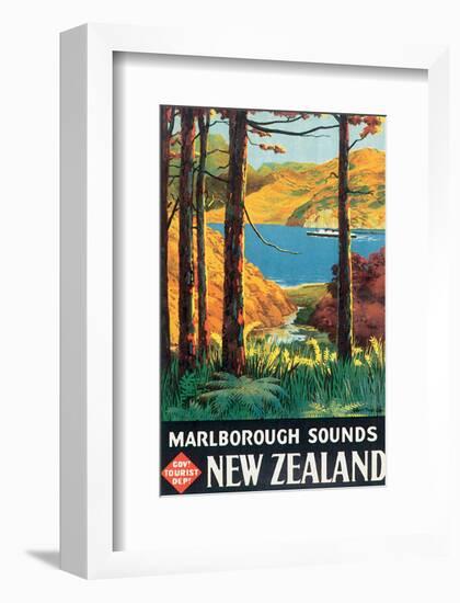 Marlborough Sounds, New Zealand-L^ C^ Mitchell-Framed Art Print