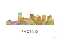 Phoenix Arizona Skyline-Marlene Watson-Giclee Print