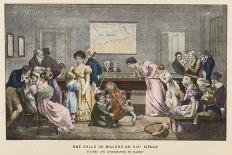 The Billiard Room in a French Household, But Not Much Chance of a Quiet Game!-Marlet-Art Print