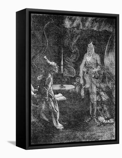 Marley's Ghost, Illustration from 'A Christmas Carol' by Charles Dickens-null-Framed Premier Image Canvas