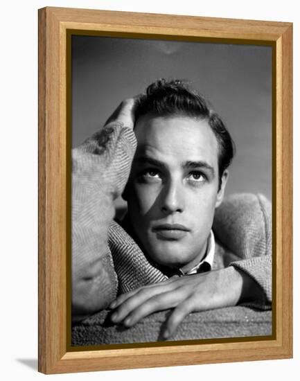 Marlon Brando. "Battle Stripe" 1950 "The Men" Directed by Fred Zinnemann-null-Framed Premier Image Canvas